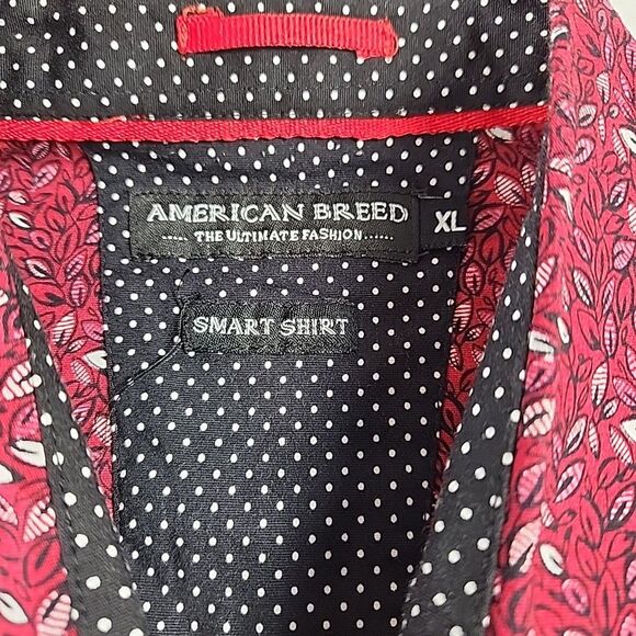 American Breed Smart Shirt  Men’s XL Short Sleeve Button Up Colorful Foliage - Picture 5 of 12